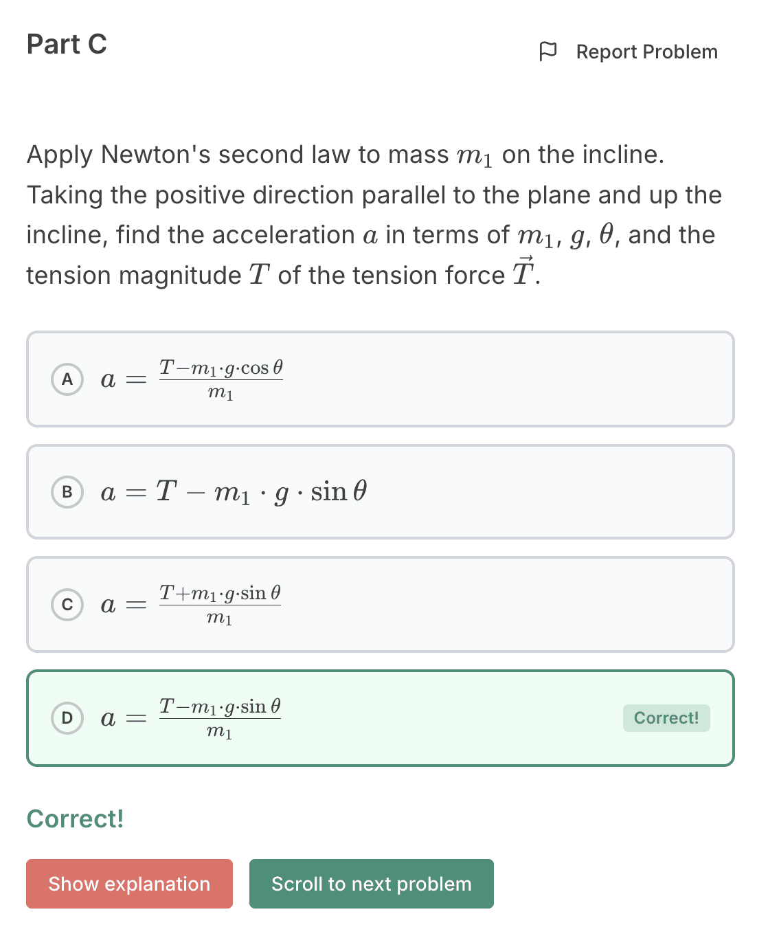 Atwood problem part 2 - assemble equations for each object in the scenario