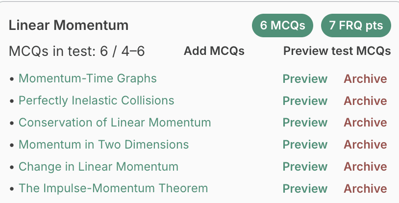 The practice exams unit coverage